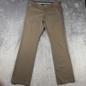 Louis Philippe Captain Men's 32x31 Brown  Cotton Casual Chinos Pants